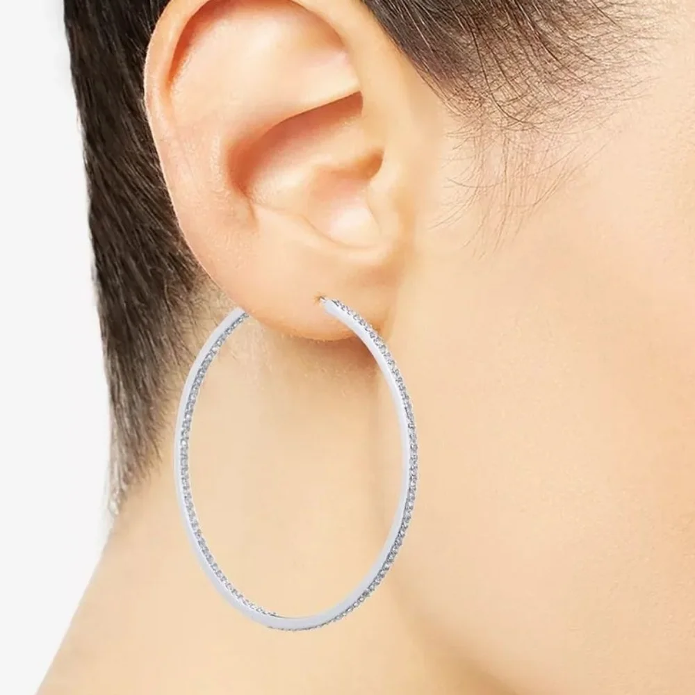 Givenchy Pavé Hoop Earrings & Bangle Bracelet - Picture 3 of 10